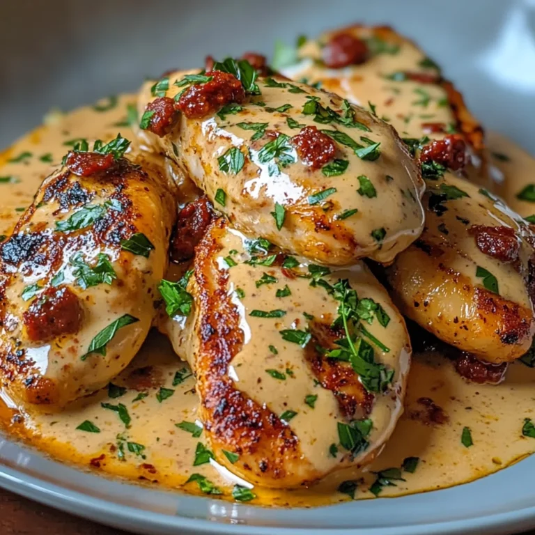 Aiguillettes de Poulet, Sauce Crémeuse au Chorizo