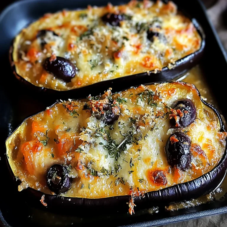 Aubergines gratinées mozzarella olives