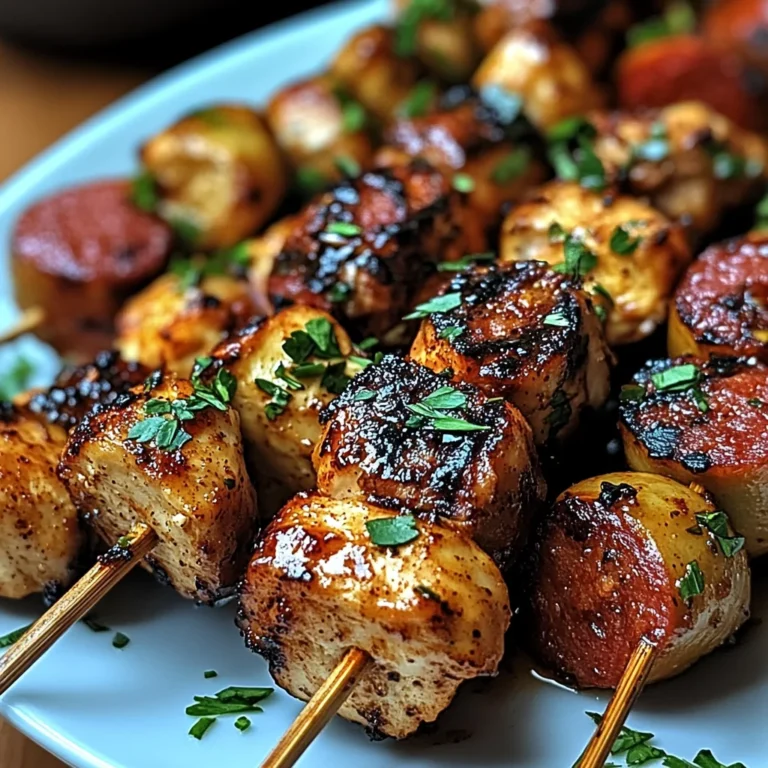 Brochettes de Poulet au Chorizo & Herbes