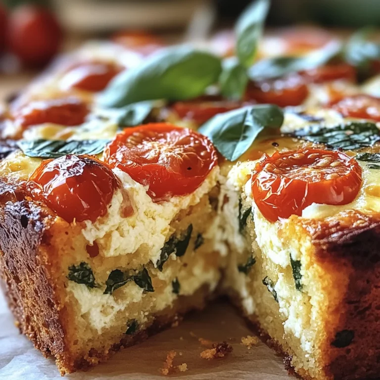 Cake moelleux tomate & mozzarella