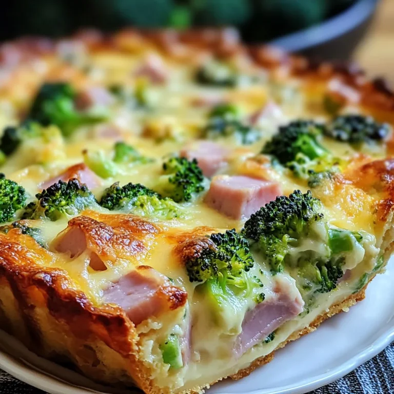 Clafoutis salé brocoli jambon de poulet