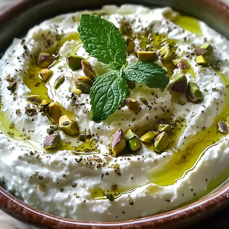 Crème de feta à la menthe et pistache