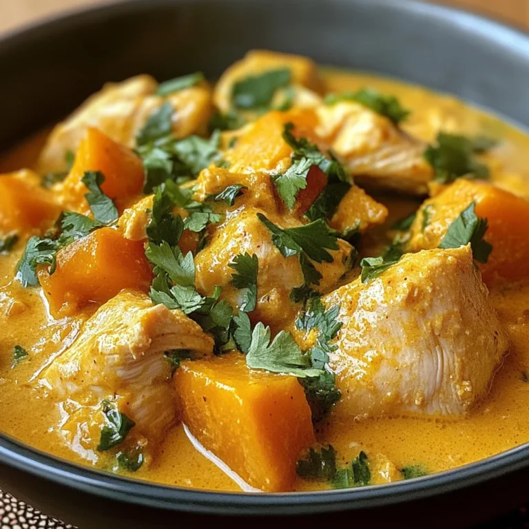 Curry onctueux de poulet et butternut