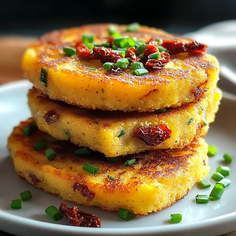 Galettes de Polenta aux Tomates Séchées