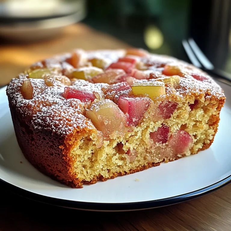 Gâteau à la rhubarbe