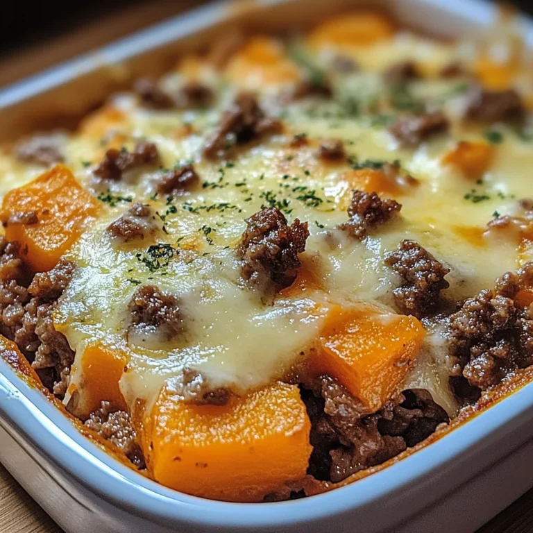 Gratin de patate douce et bœuf haché