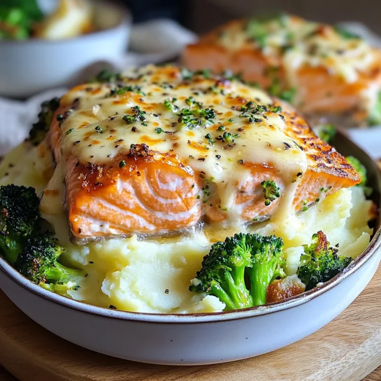 Parmentier au saumon et brocolis