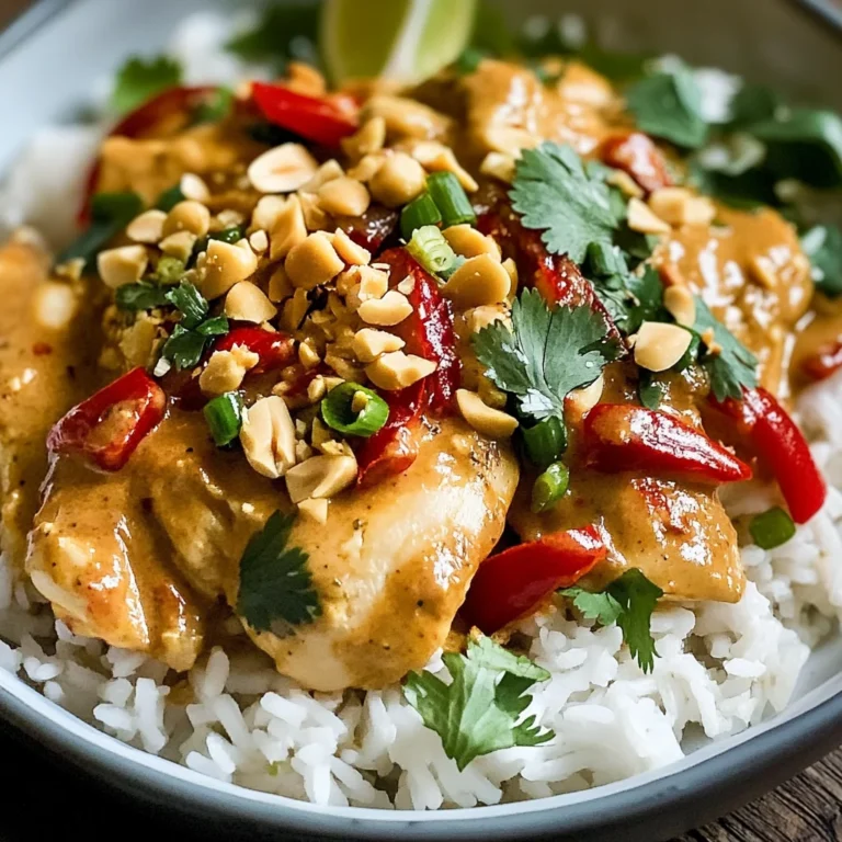Poulet thaï sauce cacahuète