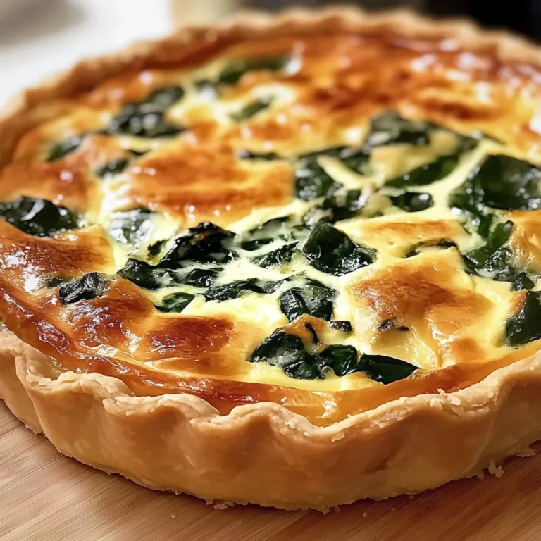Quiche Boursin épinards maison