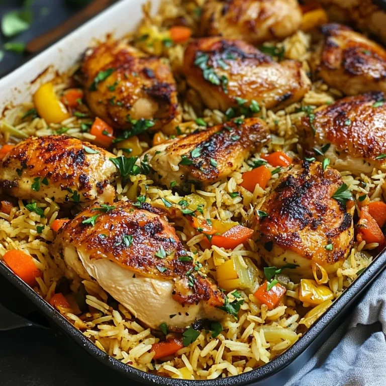 Riz au four poulet légumes