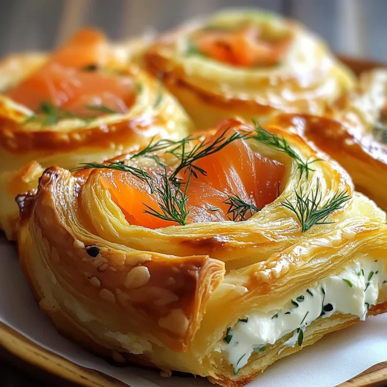 Roulés feuilletés saumon fromage