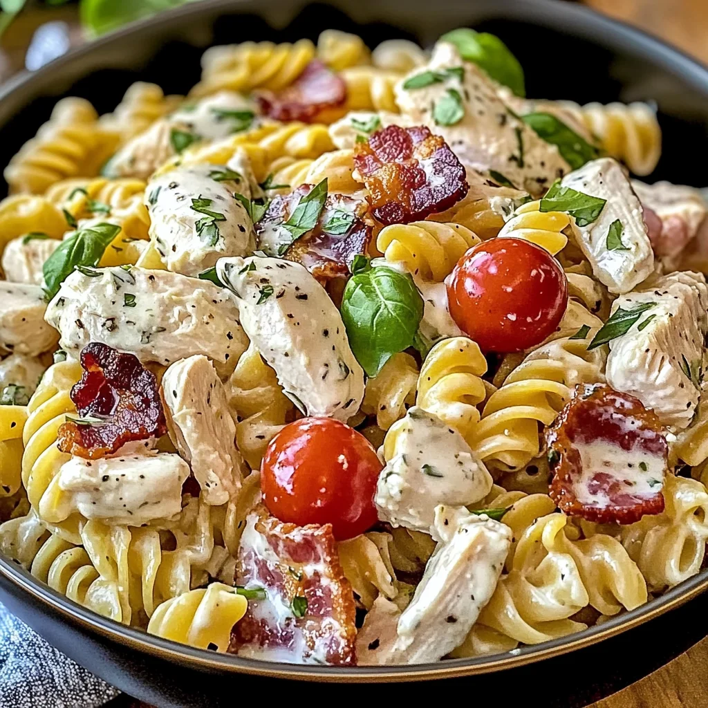 Salade de poulet et pâtes