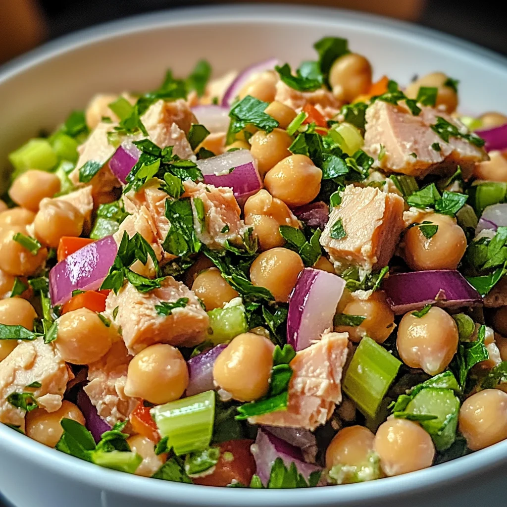Salade rapide pois chiches thon