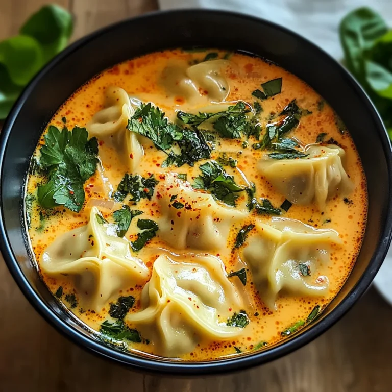 Soupe thaï réconfortante aux raviolis