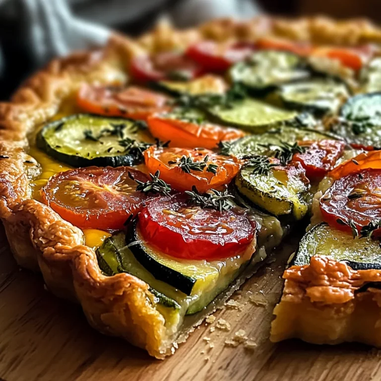Tarte aux légumes colorés