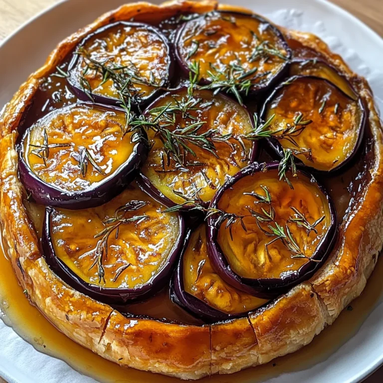 Tarte tatin aux aubergines