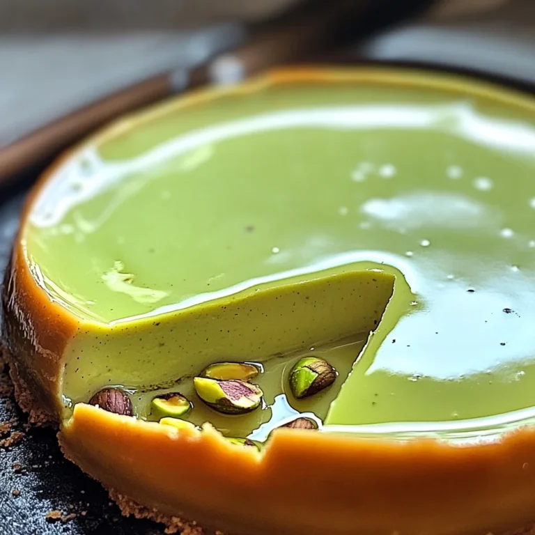 Flan Pistache Maison : Une Douceur Crémeuse à Déguster Sans Modération