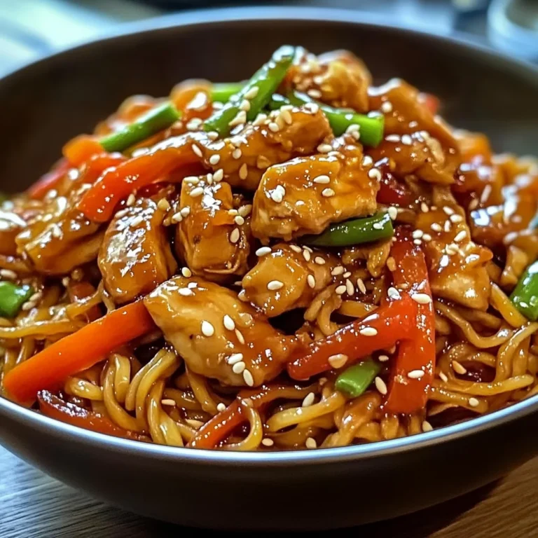 Nouilles Sautées au Poulet Caramélisé