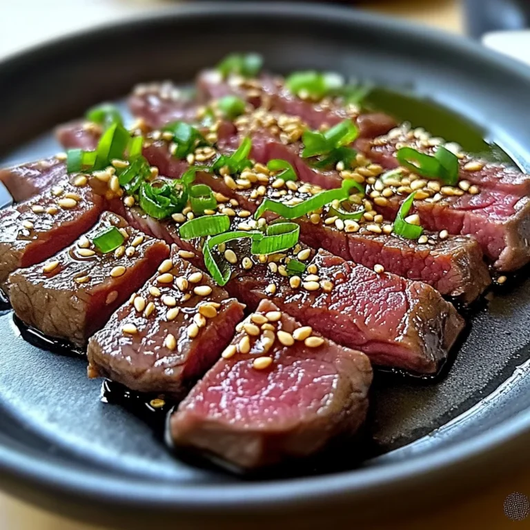 Tataki de Bœuf Mariné aux Saveurs Asiatiques : Une Explosion de Goûts !