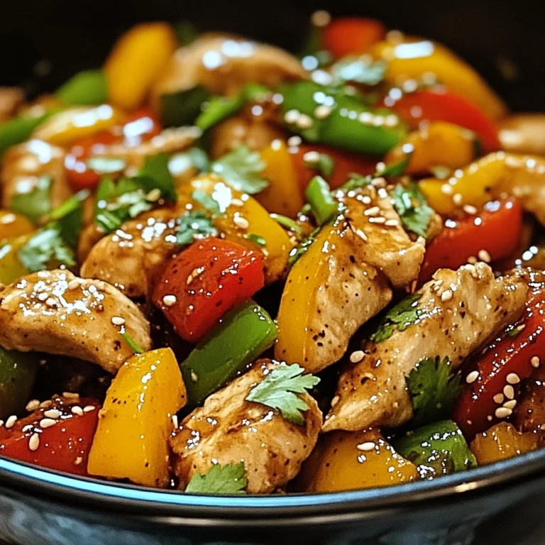 Wok de Poulet aux Poivrons