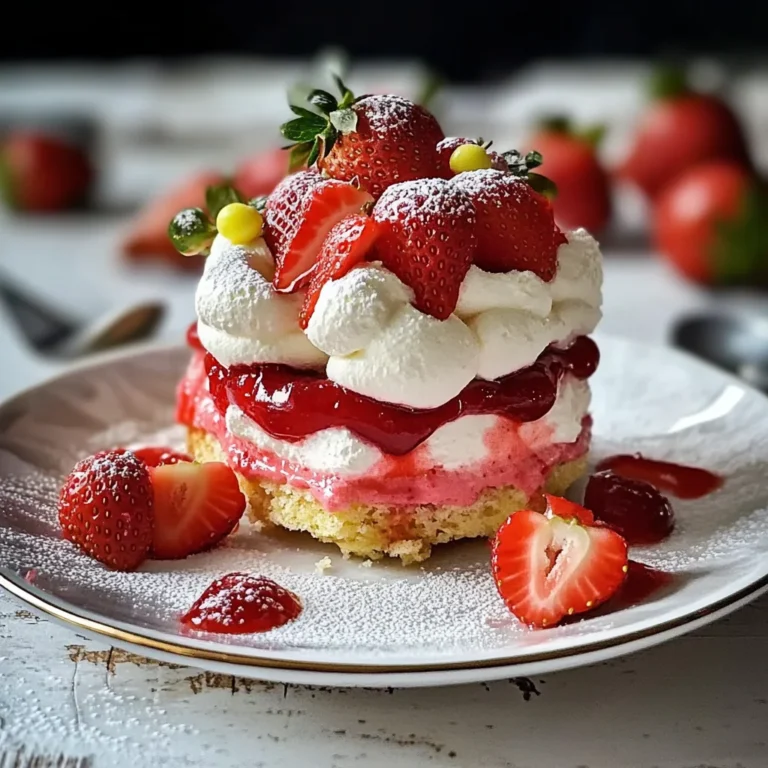 Dessert italien aux fraises fraîches