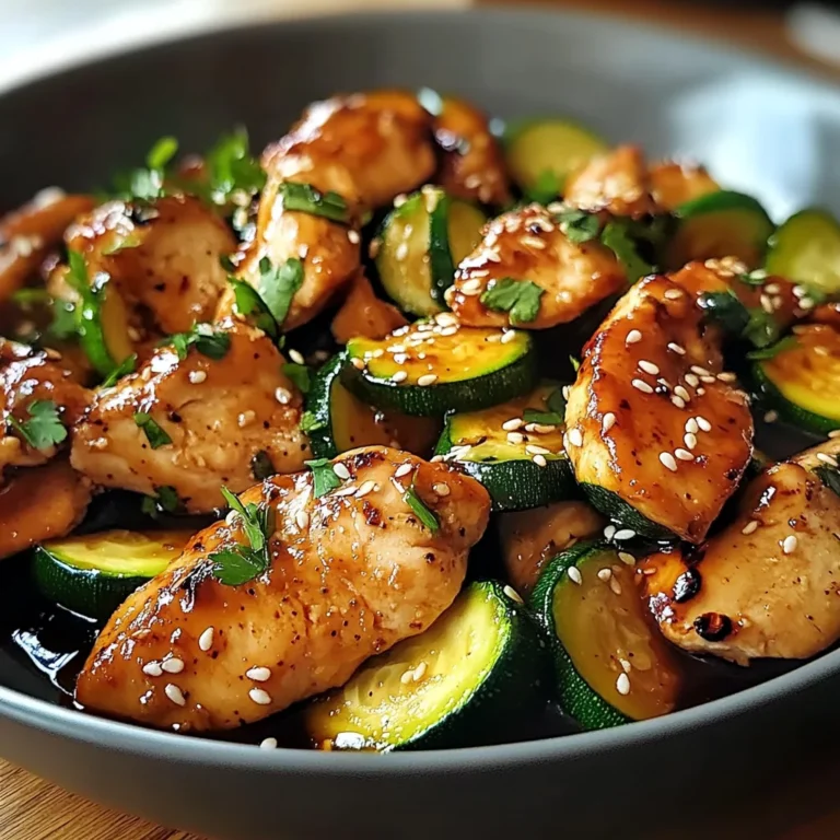 Sauté de Poulet et Courgette, Sauce Soja Gourmande et Parfumée