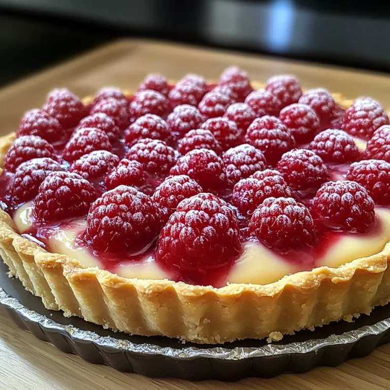 Tarte aux framboises comme chez le pâtissier