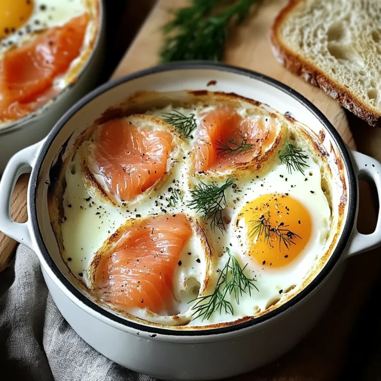 Œufs cocotte au saumon fumé