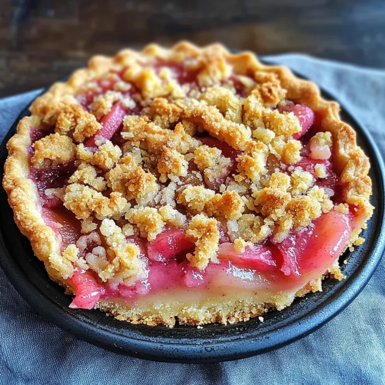 Tarte crumble à la rhubarbe